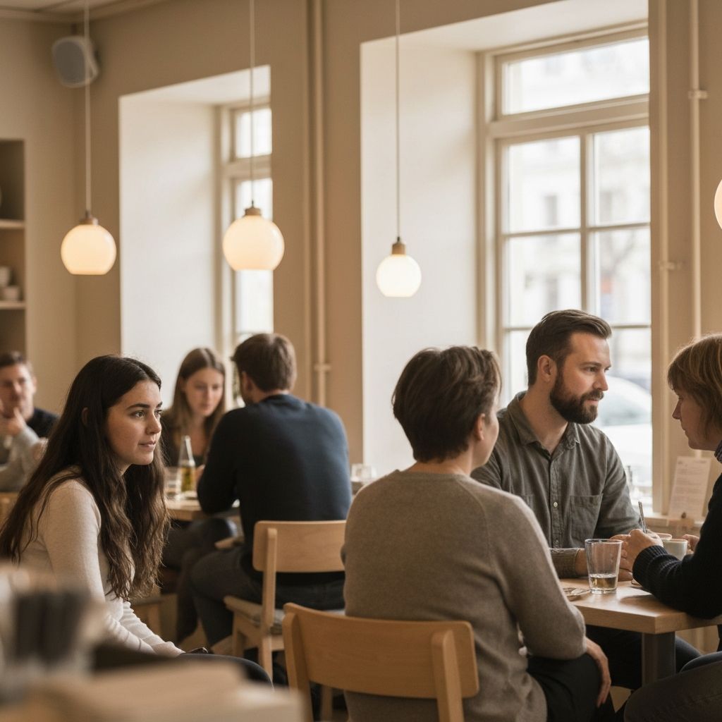 Offentlig plats med café